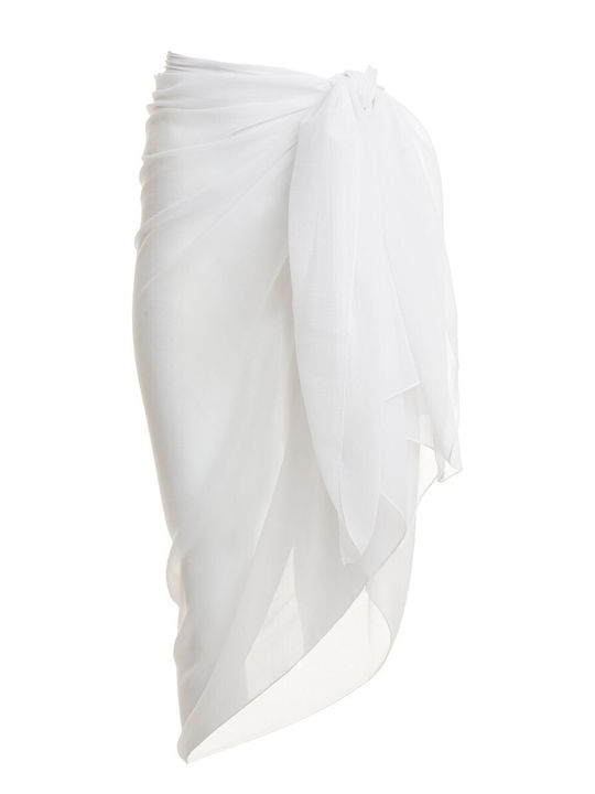 Women's White Beach Pareo