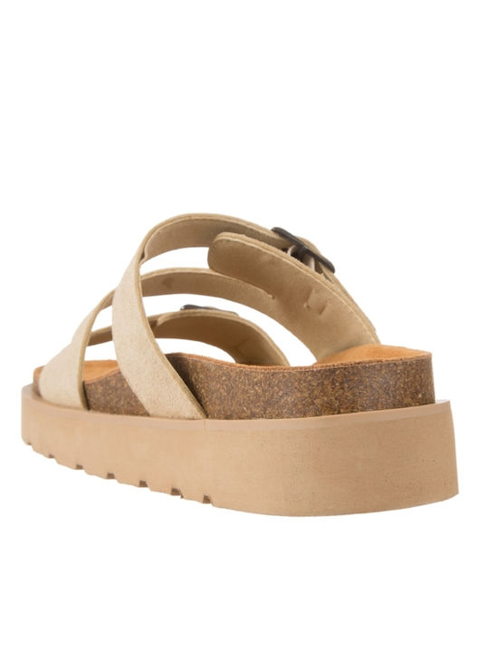 Women's Flat Sandals Beige