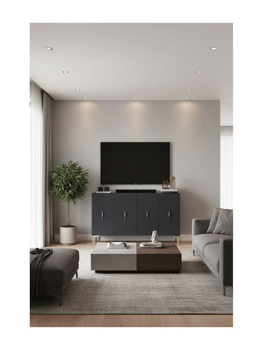 SteweHome Μπουφές Ξύλινος Καφέ 120x32x75cm