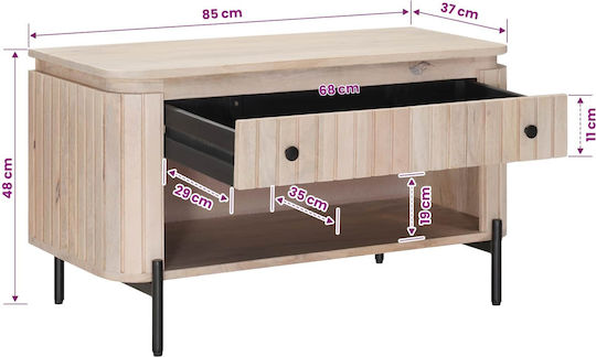 Entryway Furniture with Shoe Rack & Bench 85x37x48cm