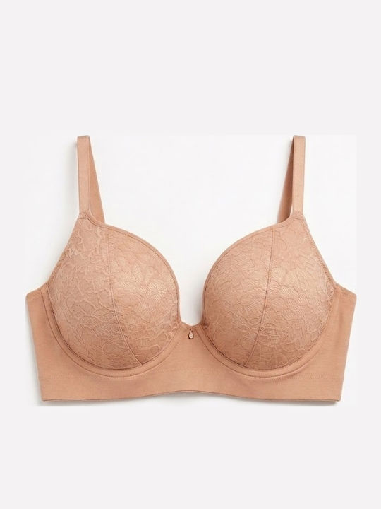 Beige Plunge Bra CK071108-BEIGE