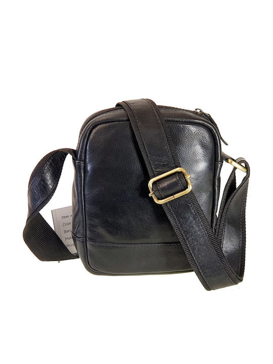 Leather Men's Shoulder / Crossbody Bag Black