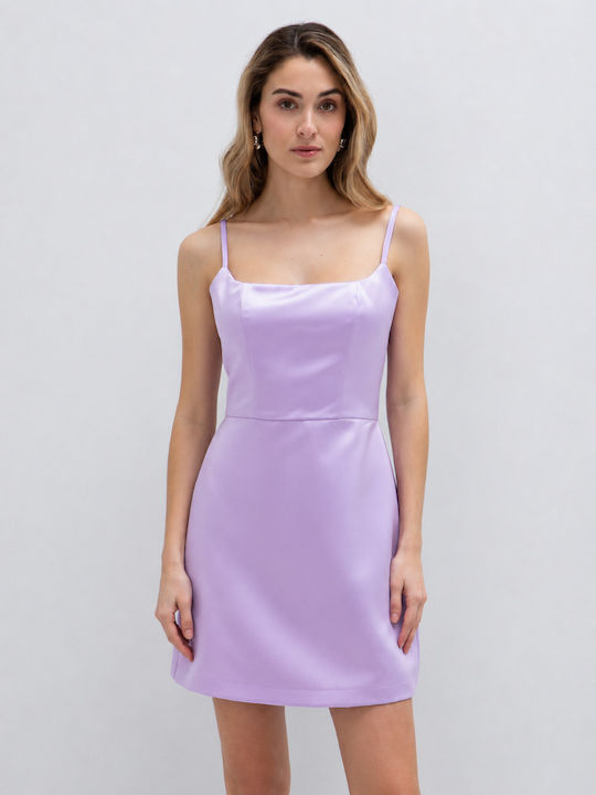 Rochie Mini de Seară Satin Satin