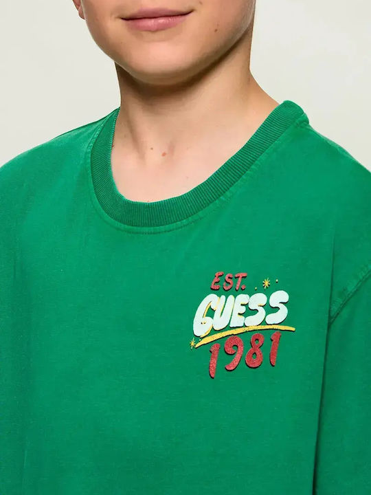 Guess Kinderoberteile T-Shirt Grün Gmt Dye