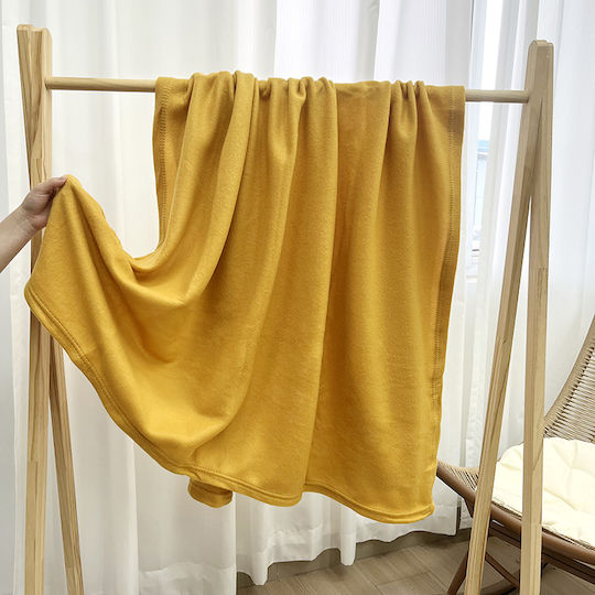 Μονή 150x200εκ. Mustard
