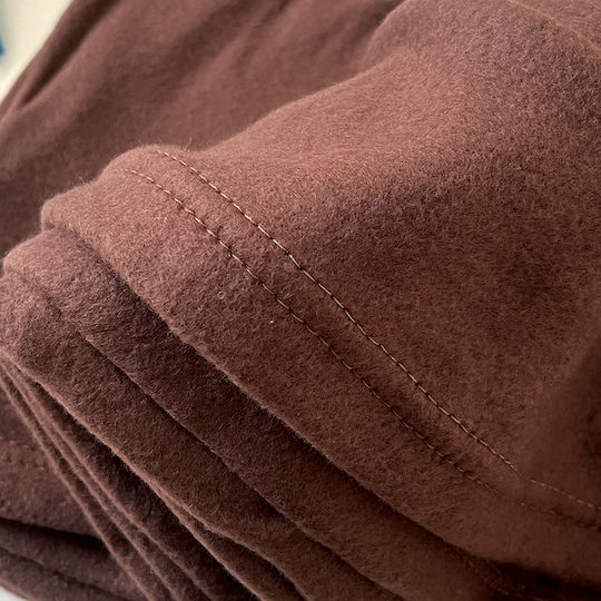 Κουβέρτα Fleece Καναπέ 130x160εκ. Retro Brown