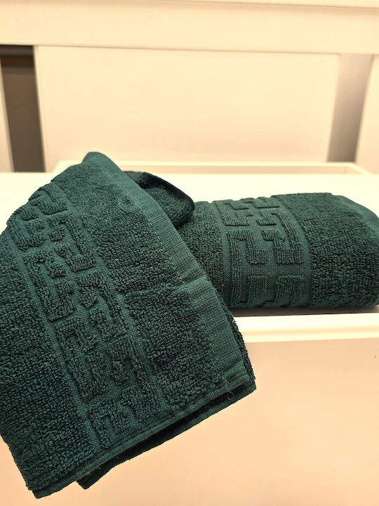 Kotonia Home Set De Prosoape De Baie 3 Buc Verde Brad Greutate 500gr/m²