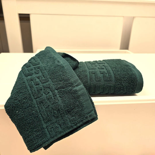 Kotonia Home Set of Bath Towels 3 pcs Greek Fir Green Weight 500gr/m²