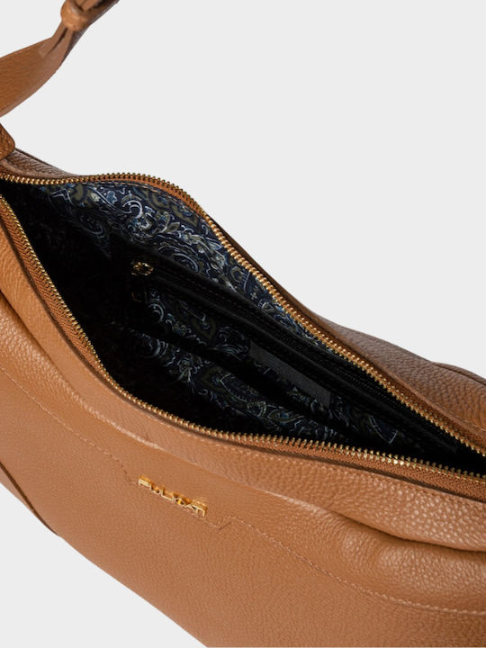 Leder Damen Schultertasche Braun