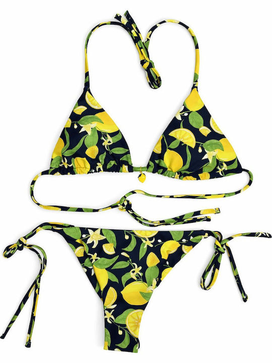 Set Bikini Triangle with Removable Padding and Brazil Lemon