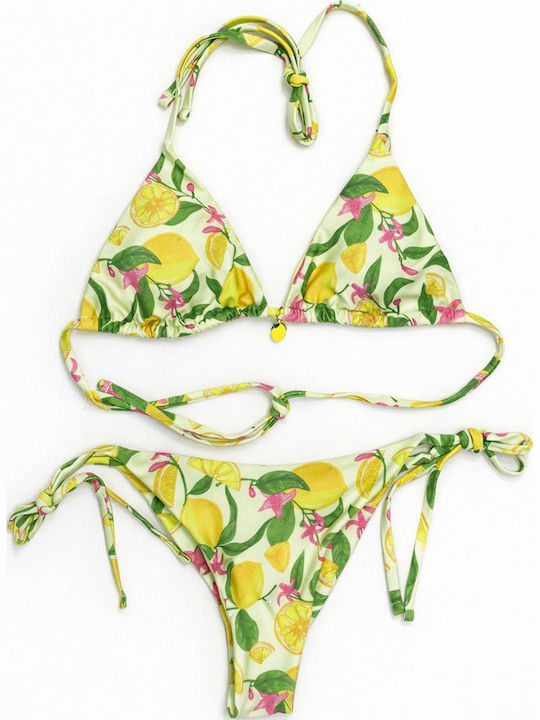 Set Bikini Τριγωνάκι με Αφαιρούμενη Ενίσχυση & Brazil Lemon