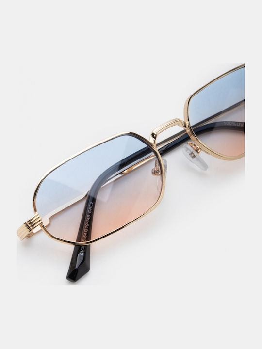 Luigi Unisex Sunglasses with Light Blue Metallic Frame and Light Blue Lens 4842530