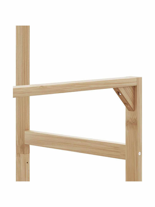 vidaXL Teleskopischer Boden Kleiderständer aus Bambus Braune 90x35x155cm