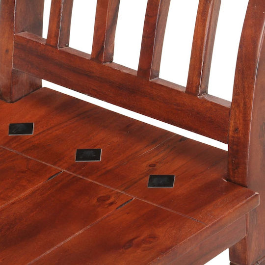 Dining Bench With Wooden Brown Surface 111x37x60cm