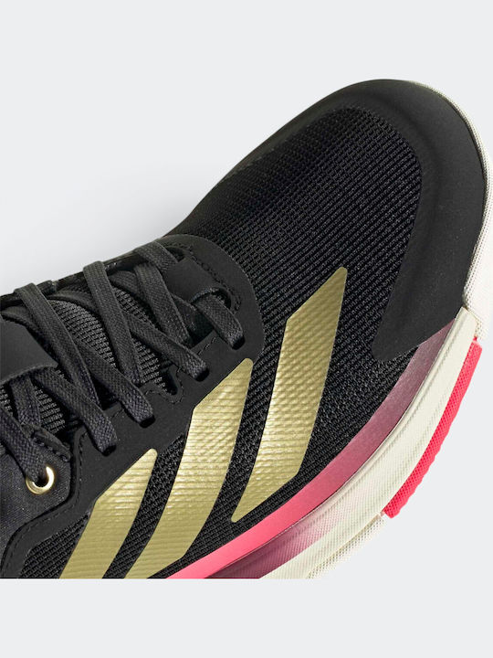 adidas Crazyquick Boost Herren Tennisschuhe Padel Schwarz