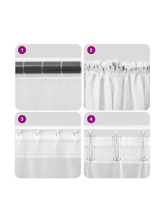 vidaXL Set Window Curtains with Tunnel Yellow 140x260cm