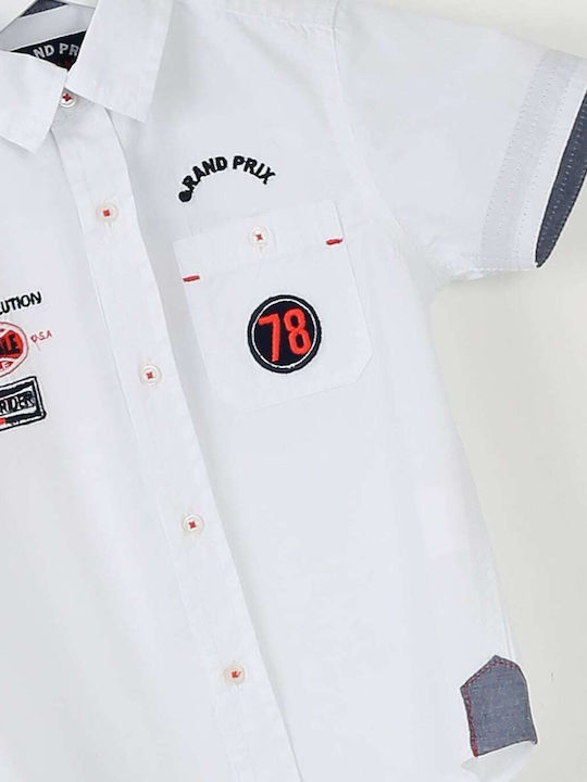 Kids Short-Sleeved White Shirt