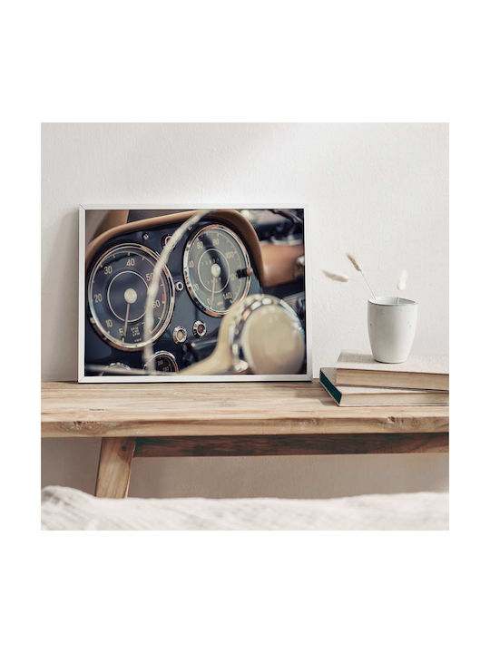Poster Vintage Dashboard Pst2592 40cm X 50cm Premium Μαύρο Ξύλινο Κάδρο