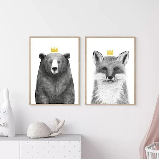Παιδικό Κάδρο Queen Bear 40x50εκ.