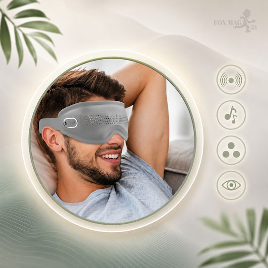 Masca de Somn cu Bluetooth Căști Gri