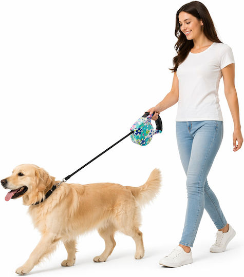 Verk Group Lesură Pliabilă Pentru Câine Curea Albă 5m Până La 15kg