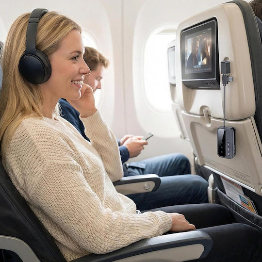 Adaptor Audio Wireless Bluetooth 5.4 2 În 1 Tx Rx Compatibil Avion Mașină 2 Căști Bluetooth Airpods Jack Aux 3.5 Mm Tv Pc Laptop Boxe Sisteme Audio Vechi Latență Redusă Baterie Reîncărcabilă