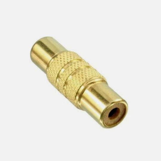 GBC Конвертор RCA женски към RCA женски Златист 3бр