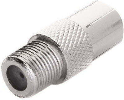 Econ E-006 Μετατροπέας F-Connector female σε Coaxial female Ασημί 1τμχ