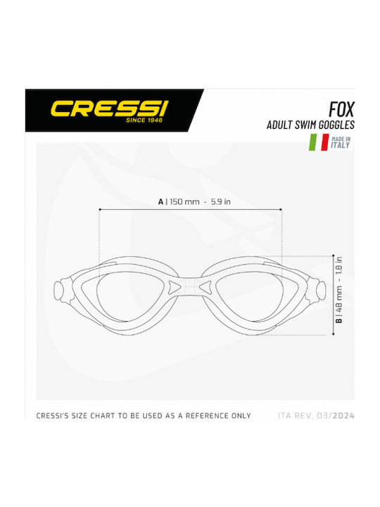 CressiSub Fox Γυαλιά Κολύμβησης Ενηλίκων Μαύρα
