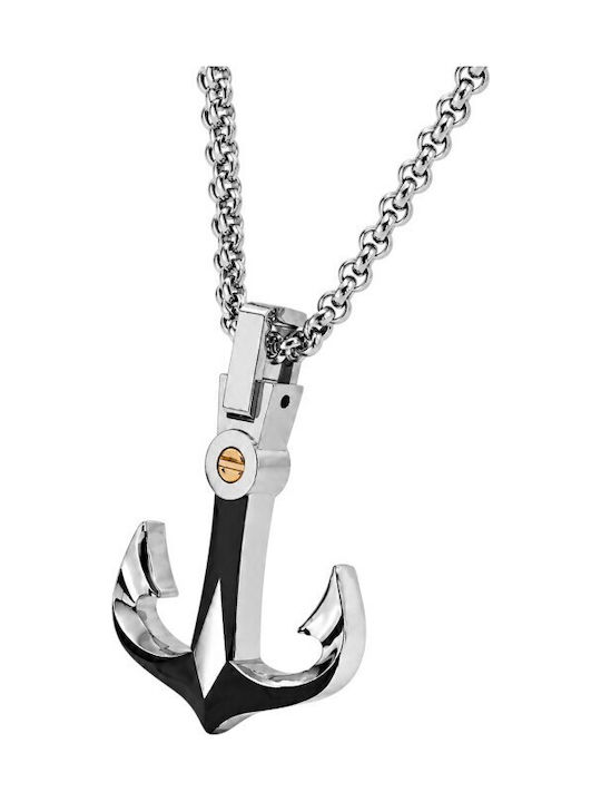 Rosso Amante Anchor from Gold Plated Steel