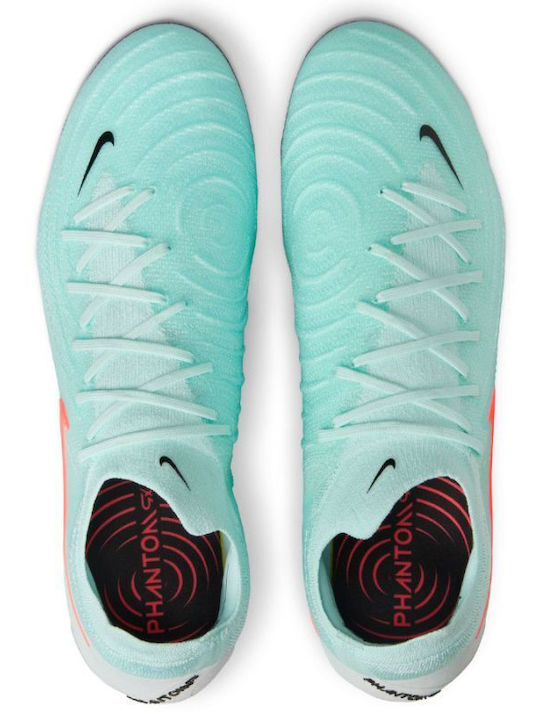 Nike Phantom GX II Elite Football Shoes with Cleats SG-Pro Turquoise