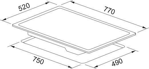 Franke FRSL 704 C TOD BK Smart Ceramic Autonomous Cooktop 77x52cm