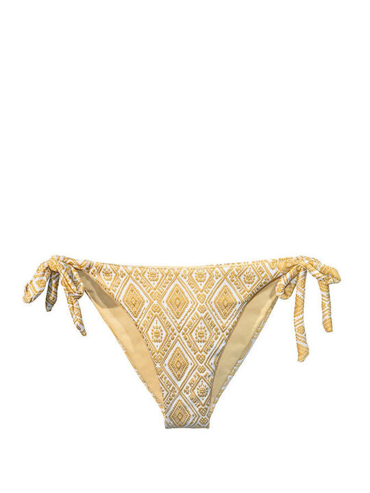 Bikinihosen Slip mit Schnürung Beigen