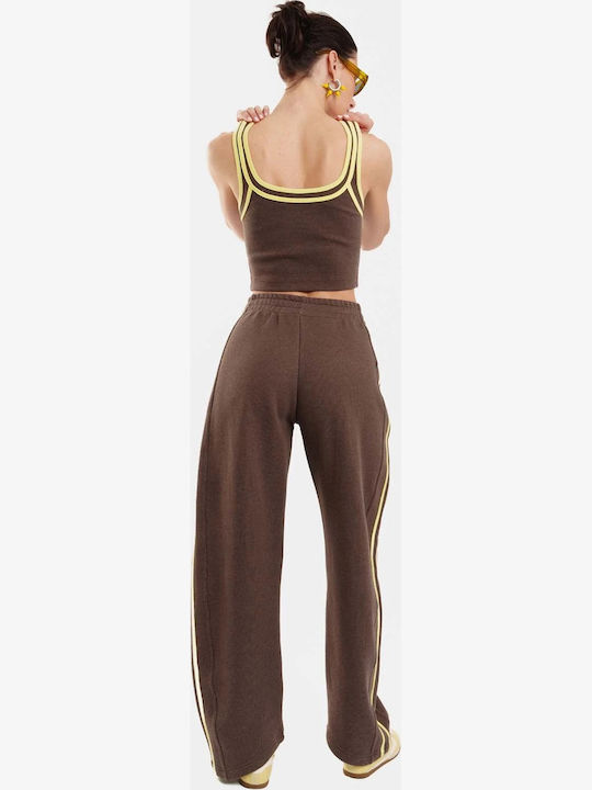 Damen Bluse Ärmellose Braune
