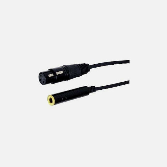 GBC Cable XLR female - 6.3mm female Μαύρο 3m 14.1703.03