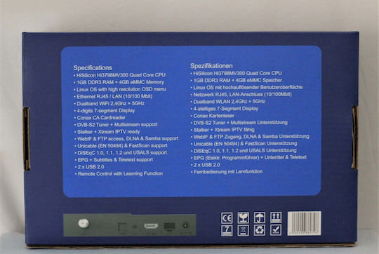 Golden Media Satellite Decoder Alpha X 4K 311130 4K UHD DVB-S2 With Built-in Wi-Fi In Black Colour