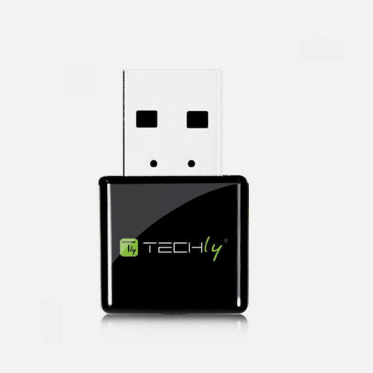 Techly I-WL-USB-300 Αντάπτορας Δικτύου USB με Ασύρματη Σύνδεση Wi-Fi 300Mbps