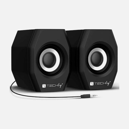 Techly SP-320STy Computerlautsprecher 2.0 mit Leistung 6W in Schwarz Farbe