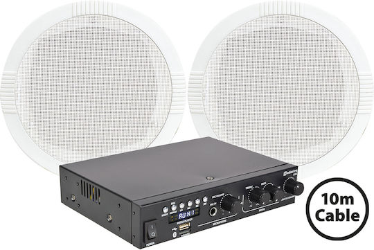 Adastra 4*RC5+A22 Σετ Ηχεία Εγκαταστάσεων Λευκά