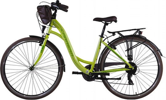 Carrera Bicicletă de Oraș 28" 2026 Verde cu 7 Viteze