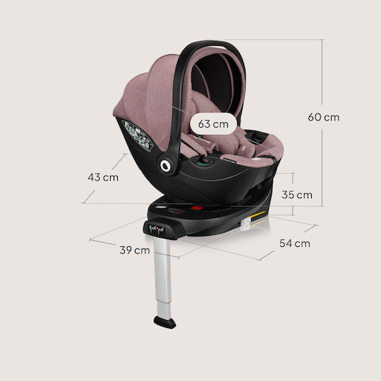 Lionelo Moxie Car Seat i-Size with Isofix Pink Mauve