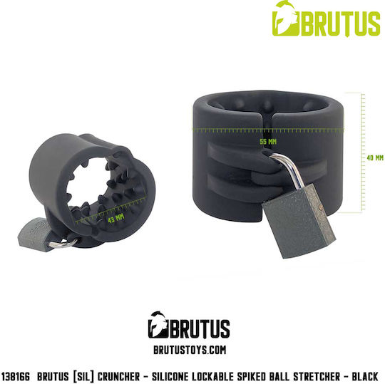 Brutus Cruncher Silicone Lockable Spiked Ball Stretcher