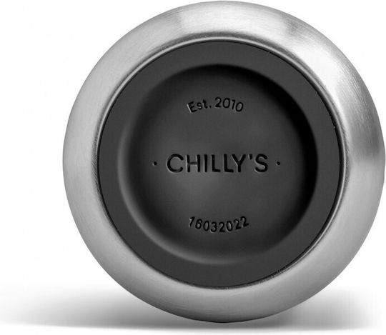 Chilly's Series 2 Flip Thermos Bottle Stainless Steel BPA Free 1lt with Straw