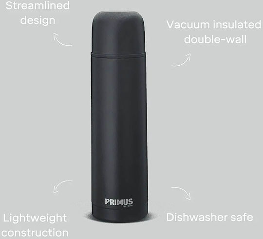 Μπουκάλι Θερμός Ανοξείδωτο 750ml Black