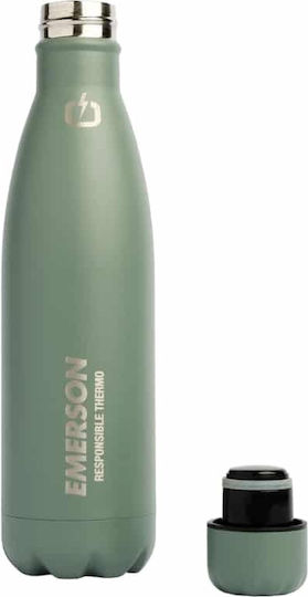 Emerson Ανακυκλώσιμο Μπουκάλι Θερμός Ανοξείδωτο BPA Free 500ml Pine-Green