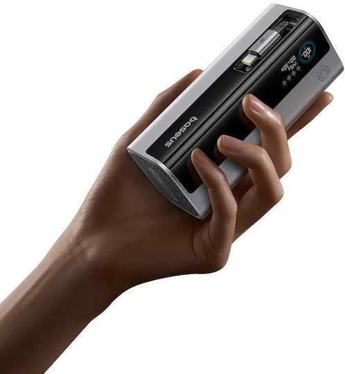 Baseus EnerGeek GR11 Power Bank 20000mAh 145W mit USB-A Ausgangsanschlüsse und 2 USB-C Ausgangsanschlüsse Power Delivery Silber
