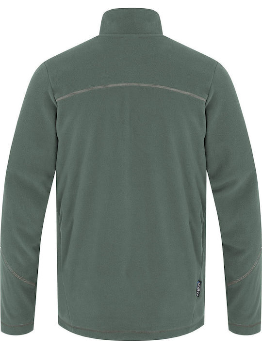 Men's Fleece Jacket Hooded Dark Forest