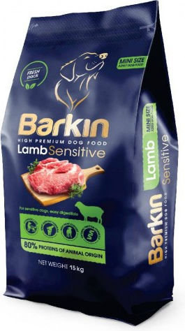 Barkin 15kg Ξηρά Τροφή για Ενήλικους Σκύλους Μικρόσωμων Φυλών με Αρνί