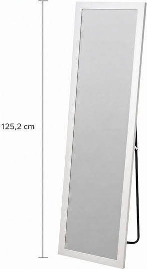 MRShome Καθρέπτης με Λευκό Πλαστικό Πλαίσιο 126x36cm