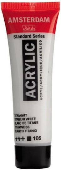 Royal Talens Amsterdam All Acrylics Standard Ακρυλικό Χρώμα Ζωγραφικής Titanium White 105 120ml